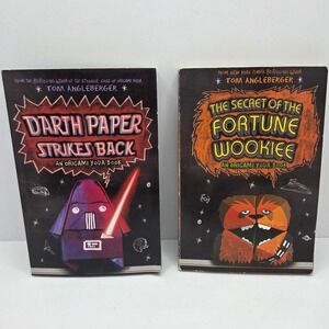 Tom Angleberger Origami Yoda Books Kids 2-Pack Black Star Wars Theme Paperback
